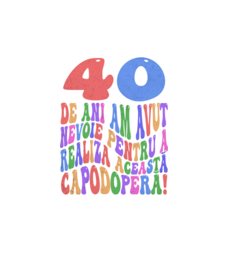 Realiza această capodoperă 40 model alb pe tricou