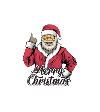 Merry christmas Santa model alb pe tricou