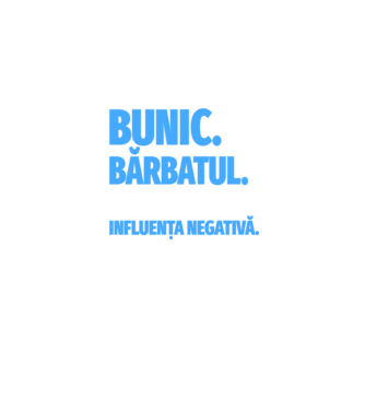 Bunic model albastru jeanși pe tricou