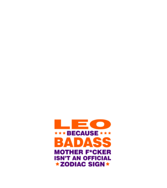 Badass zodiac LEO model negru pe tricou