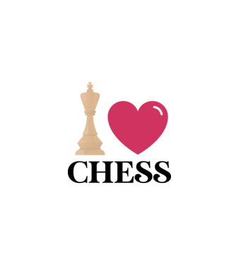 Love chess model alb pe tricou