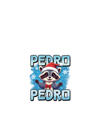 Pedro pedro retro xmas model alb pe tricou