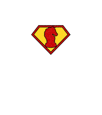 SuperChess cal de șah model albastru regal pe tricou