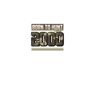 Born to hunt since 2000 model negru pe tricou