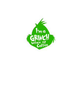 Grinch before coffee model negru pe tricou