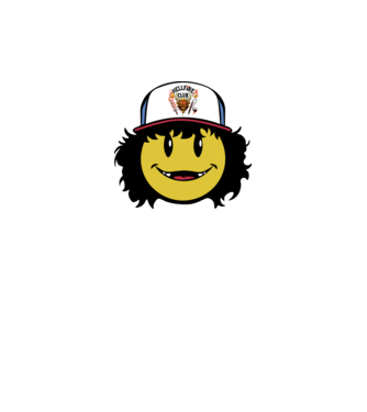 dustinhappyface model roșu pe tricou