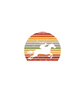 horse race model negru pe tricou