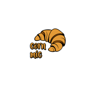 corn mic model alb pe tricou