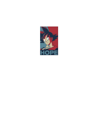goku hope dragonball model negru pe tricou