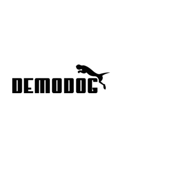 demodog logo black model negru pe tricou