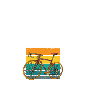 Retro bike model negru pe tricou