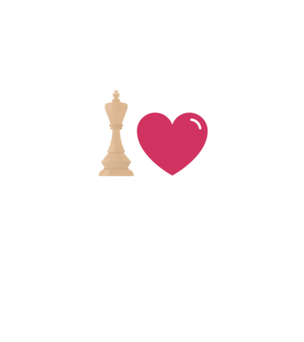 Love chess model negru pe tricou