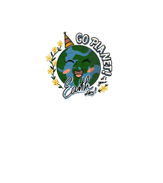 Go planet model alb pe tricou