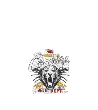 Minesota Cougars  TEXTURED model negru pe tricou