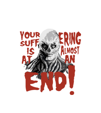 vecna your suffering is almost at an end model alb pe tricou