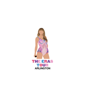Taylor Swift The Eras Tour Arlington 4 model alb pe tricou
