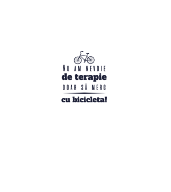 nu am nevoie de terapie, doar să merg cu bicicleta model gri pe tricou