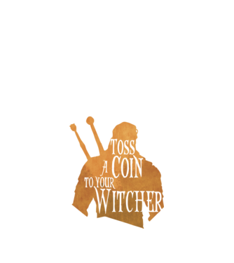 Toss a Coin to your Witcher model negru pe tricou