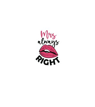 Mrs always right model alb pe tricou
