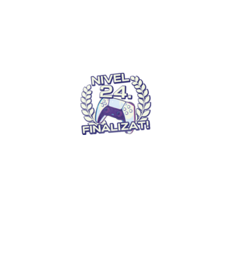 Nivel 24 finalizat! model negru pe tricou