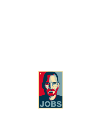 Jobs pop art model alb pe tricou