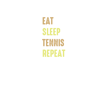 eat sleep tennis repeat model negru pe tricou