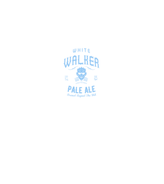 White Walker Pale Ale model negru pe tricou