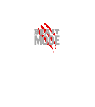 Beast mode model negru pe tricou