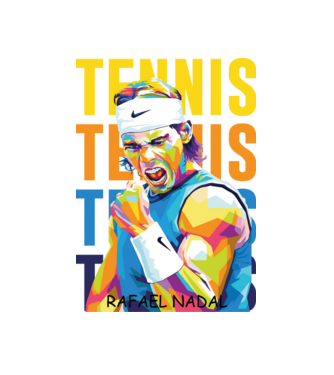 Nadal model alb pe tricou