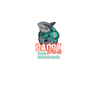 Daddy Shark do do do do model alb pe tricou