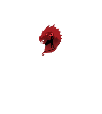 The Dragon model alb pe tricou