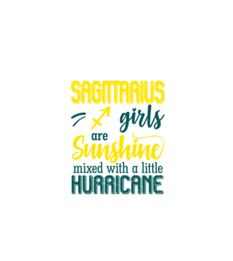 Sunshine with Hurricane SAGITTARIUS model negru pe tricou