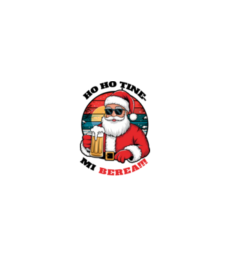 Ho ho ține mi berea! alb model nisipiu pe tricou