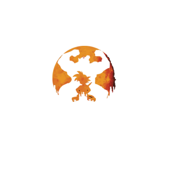goku sunset model negru pe tricou