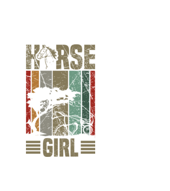 Horse girl model alb pe tricou