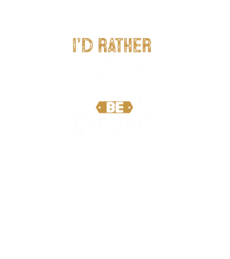 I'd rather be cycling model negru pe tricou