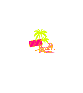 Miami beach model albastru închis pe tricou