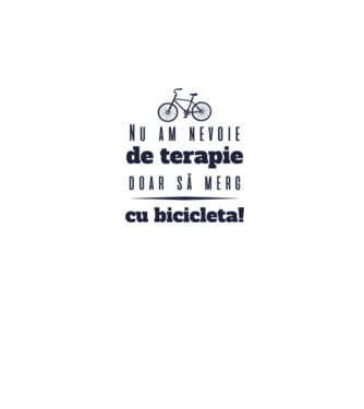 nu am nevoie de terapie, doar să merg cu bicicleta model gri/negru pe tricou