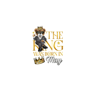 The king was born int MAY model negru pe tricou