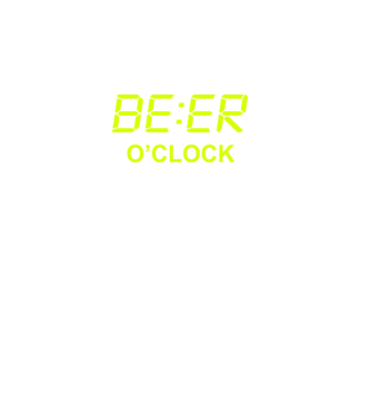 'Beer o'' clock' model negru pe tricou