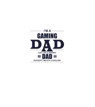 Gaming dad model alb pe tricou
