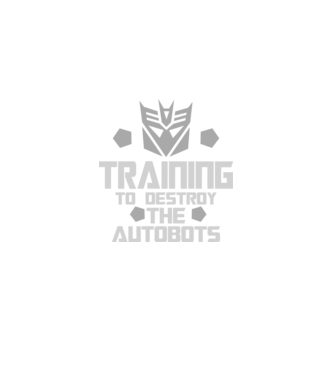 Training to destroy the autobots model negru pe tricou