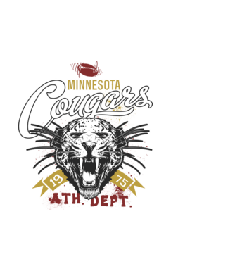 Minesota Cougars model negru pe tricou