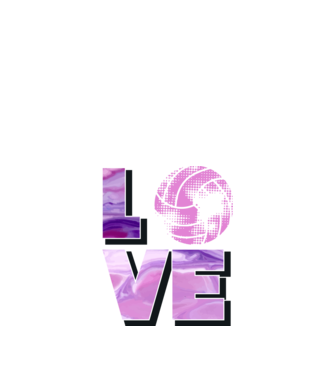 Love volleyball model negru pe tricou
