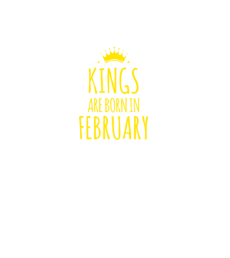 Kings are born in - February model gri închis pe tricou