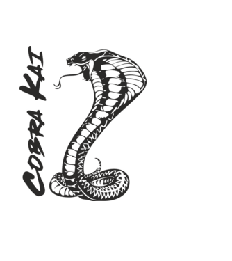 cobra kai black model negru pe tricou