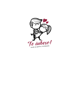 te iubesc! model alb pe tricou