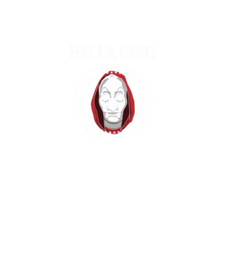 bella ciao stroke white model negru pe tricou