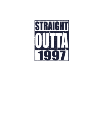 Straight Outta - 1997 model galben pe tricou