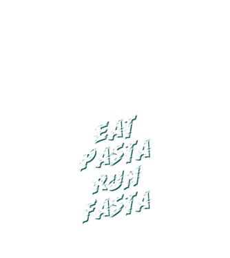 eat pasta run fasta model negru pe tricou